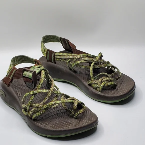 Chaco zx3 classic strappy green camo sandals Size 7 - Picture 12 of 14